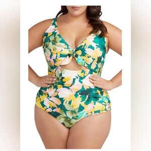 Artesands Cezanne Floral Cutout One-Piece Swimsuit